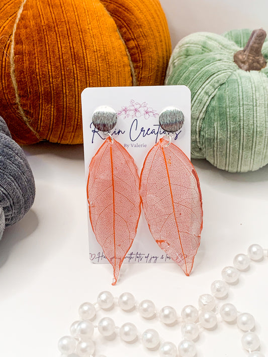 Skeleton Leaf Earrings