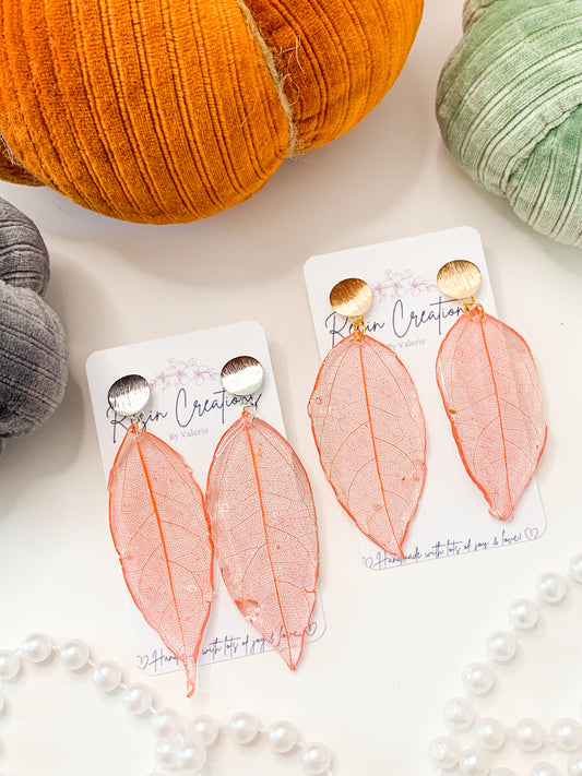 Skeleton Leaf Earrings