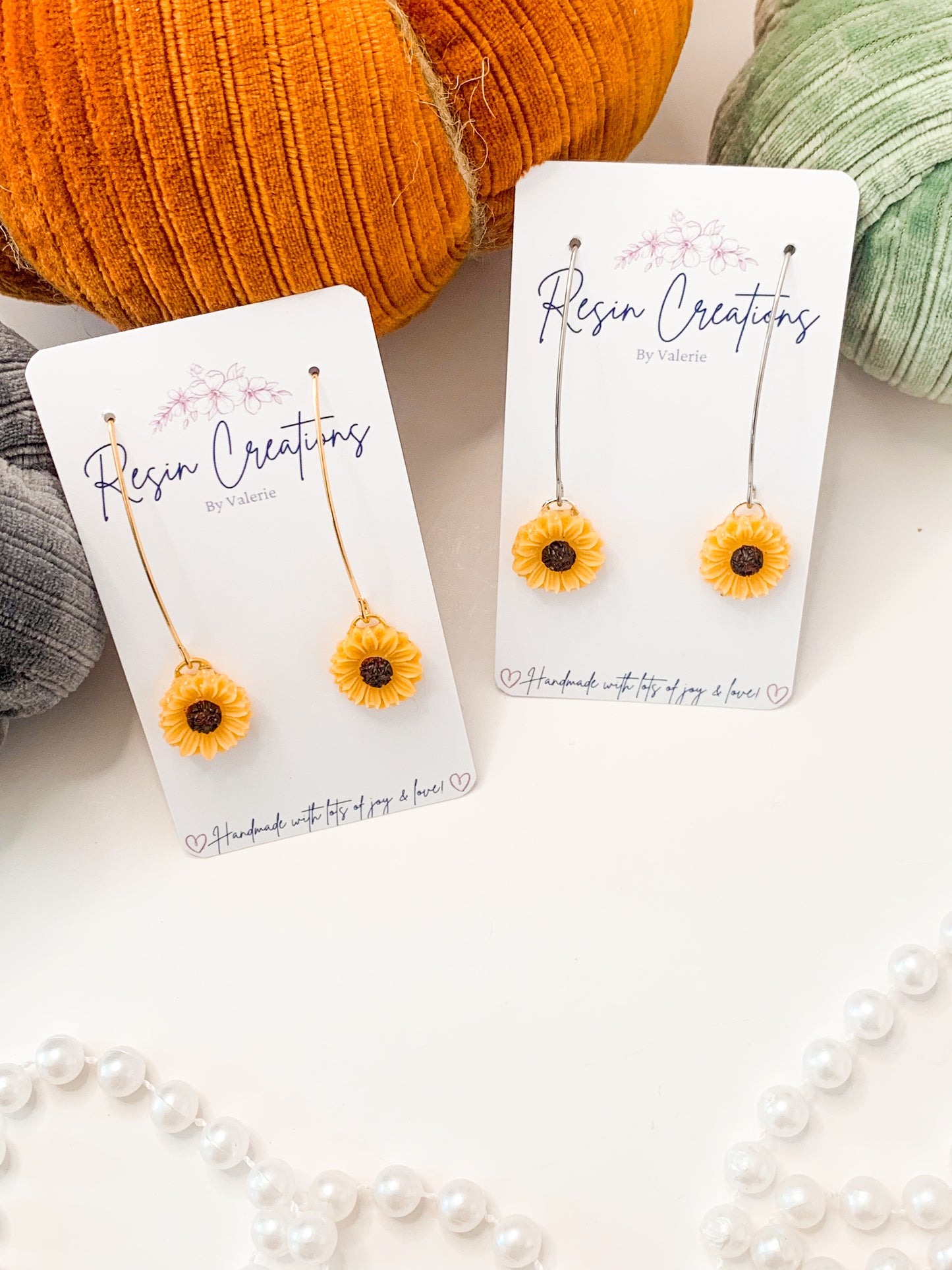 Sunflower Drop Earrings