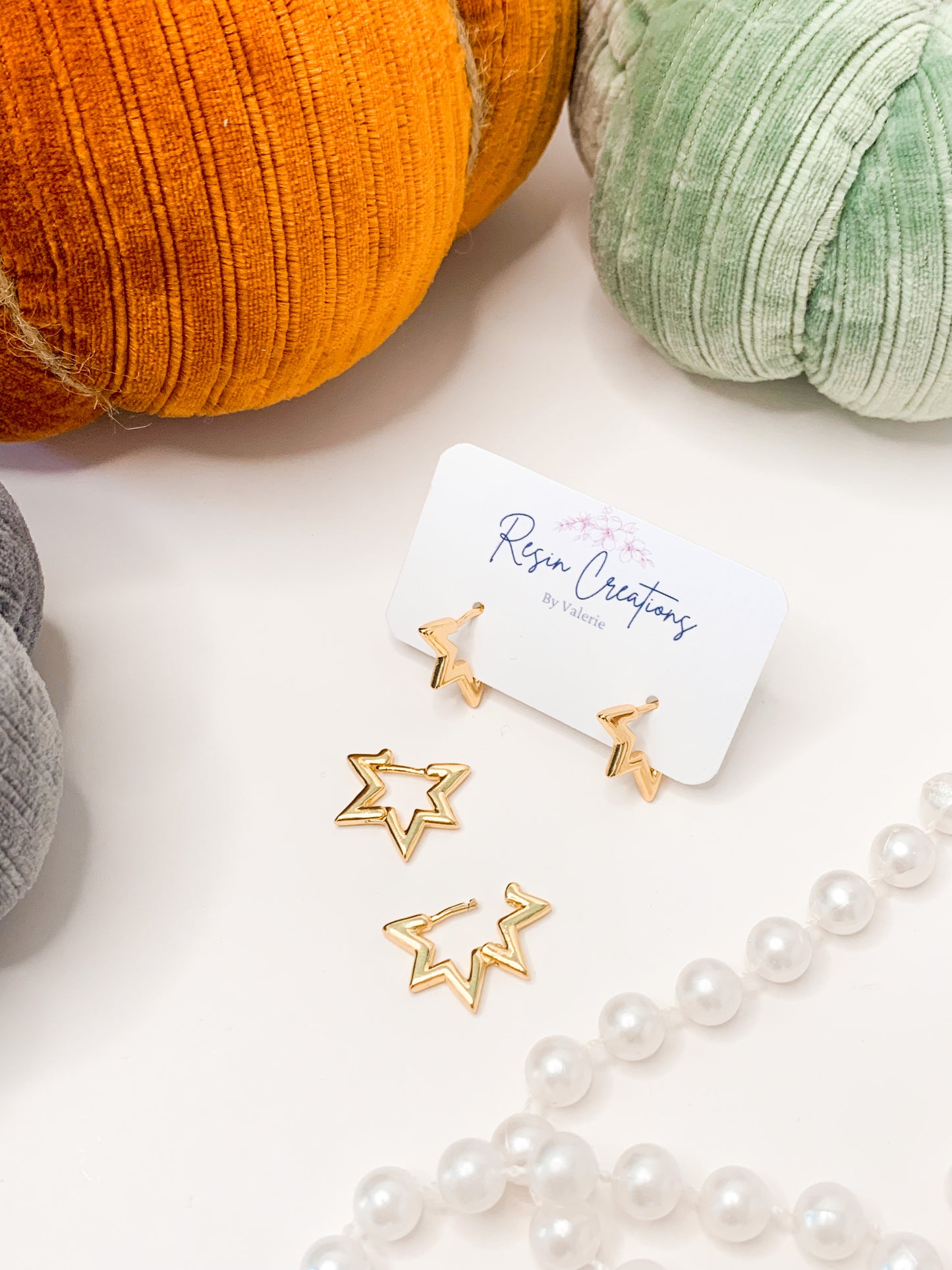 Chunky Star Hoops