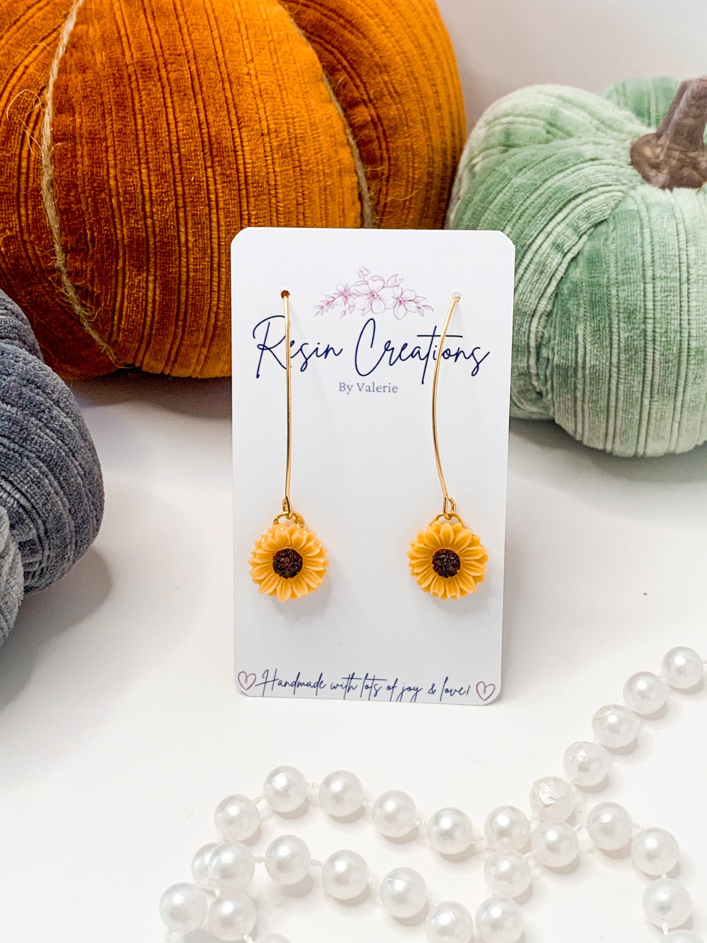 Sunflower Drop Earrings